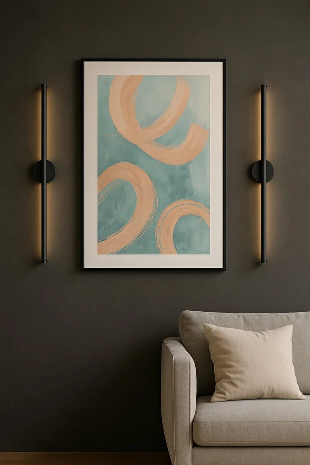 Modern Pilli Aplik Tak Çalıştır Kablosuz Ledli 70cm